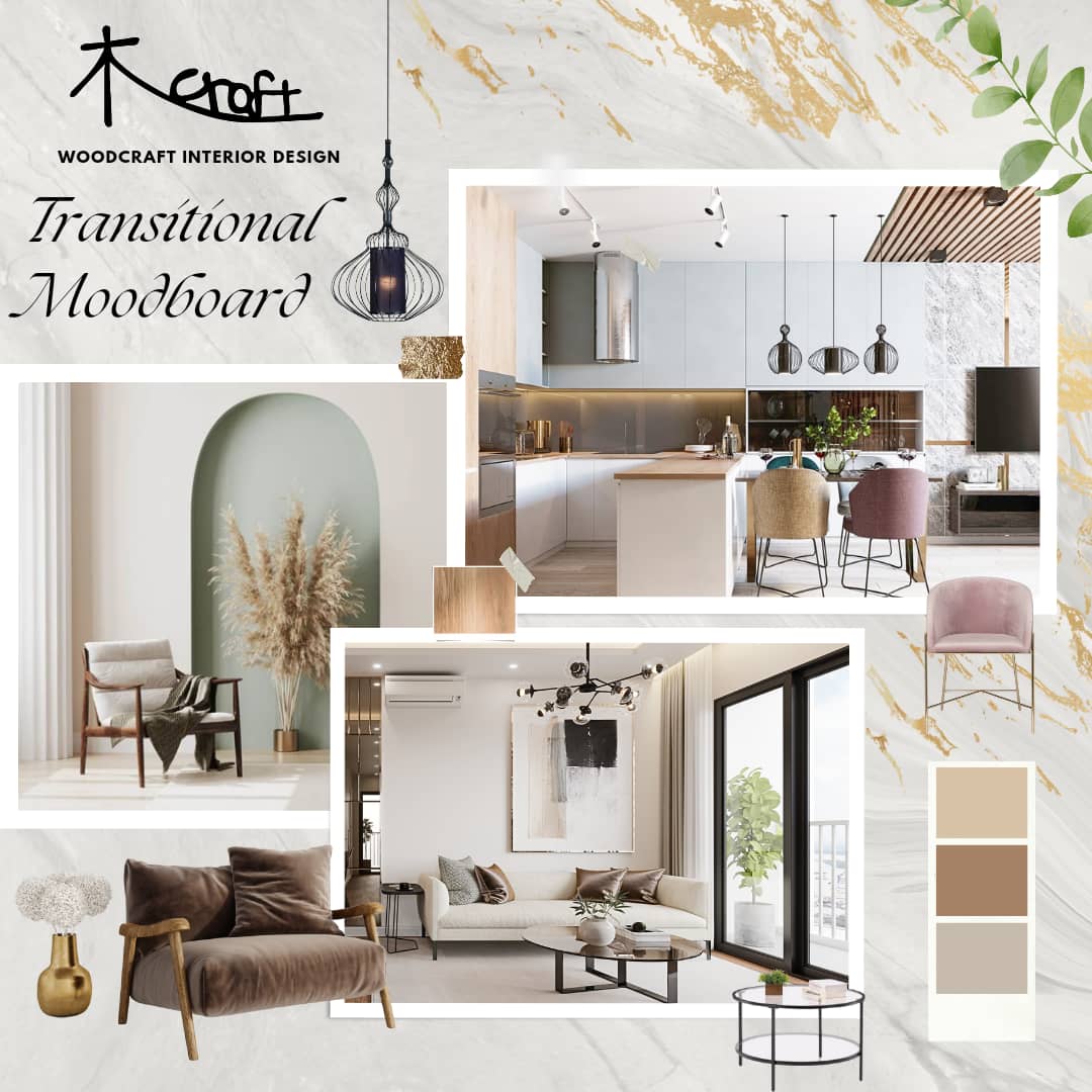 Woodcraft Transitional Moodboard Woodcraft Interior Design Pte Ltd